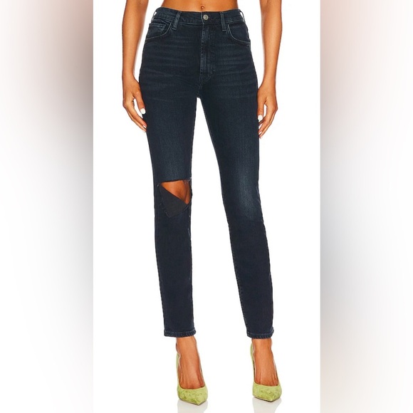 Revolve 7 For All Mankind Easy Slim Jeans Sunbeam Dark Wash - Picture 2 of 12